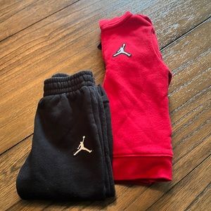 Jordan 12-18 mos black and red